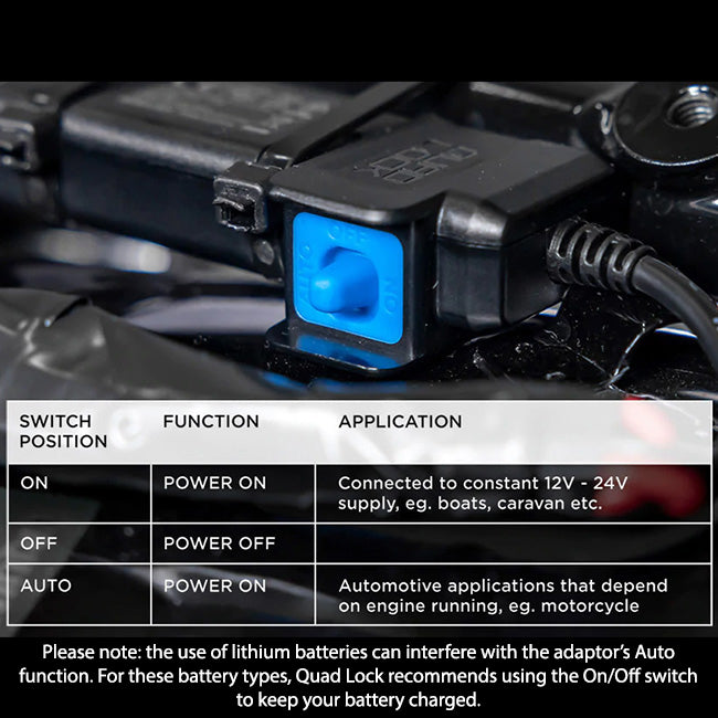 Load image into Gallery viewer, Quad Lock Waterproof 12v to USB Smart Adaptor
