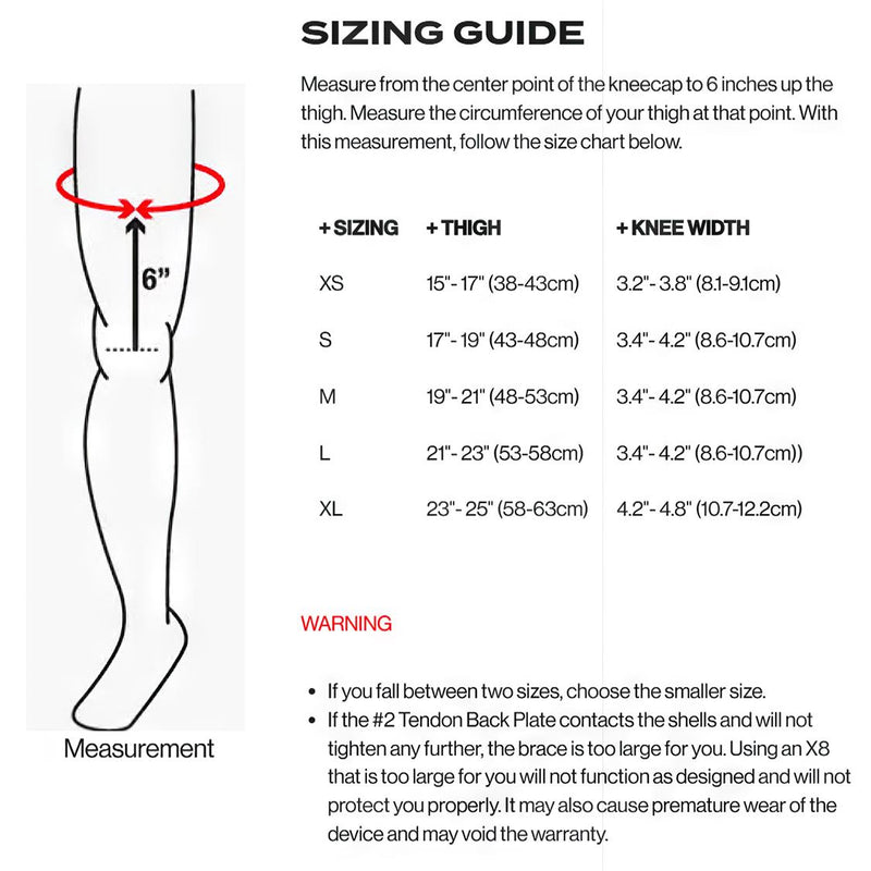 Load image into Gallery viewer, X8 Knee Brace - Sizing
