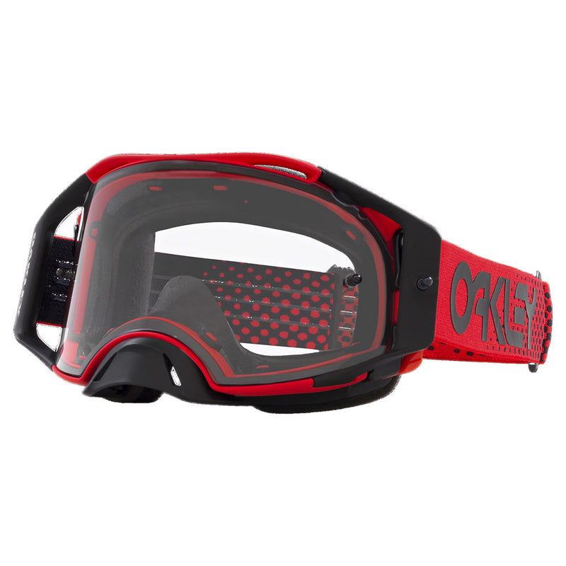Load image into Gallery viewer, AirBrake MX Goggle Moto Red B1B w Clear Lens Oakle
