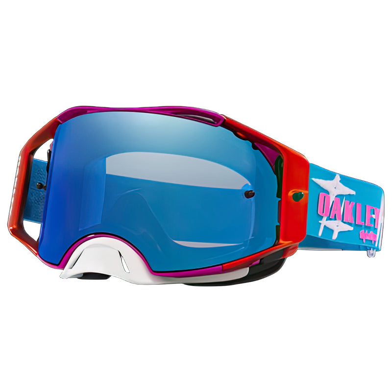 Load image into Gallery viewer, AirBrake MX Goggle TLD Speed Stars w/ Black Ice Lens Oakley
