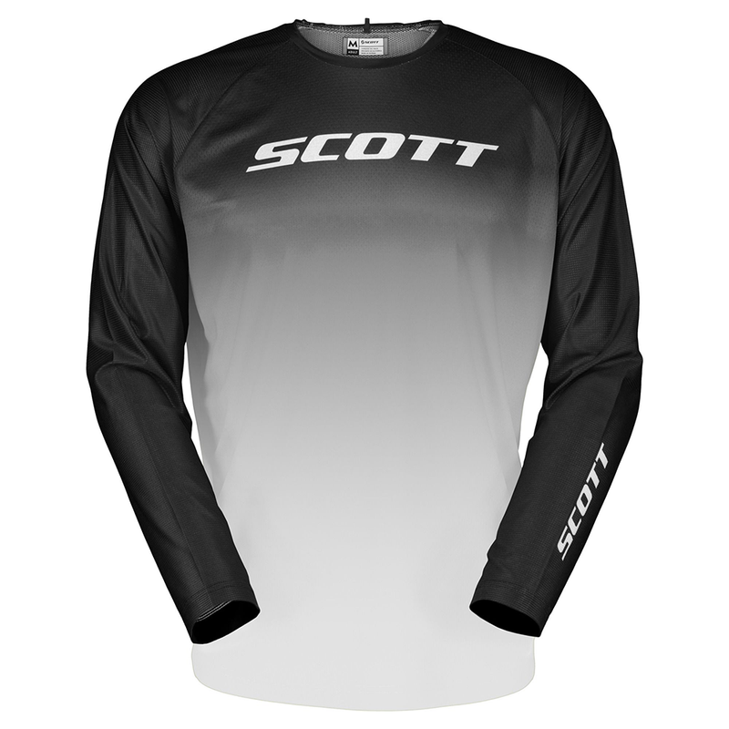 Load image into Gallery viewer, SCOTT Swap EVO MX Jersey, Caviar Black/Bright White - front
