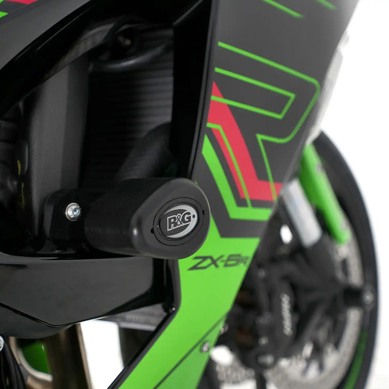 Load image into Gallery viewer, Aero Crash Protectors Black No Drill Kawasaki ZX6-R 2024-
