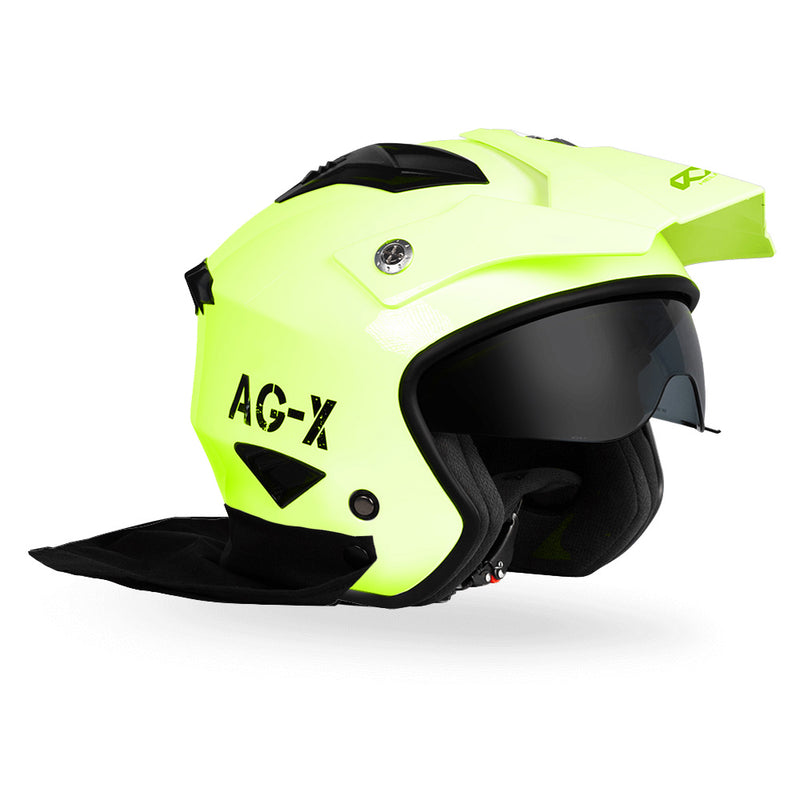 Load image into Gallery viewer, RXT AG-X Farm Helmet - Fluro Yellow + neck curtain
