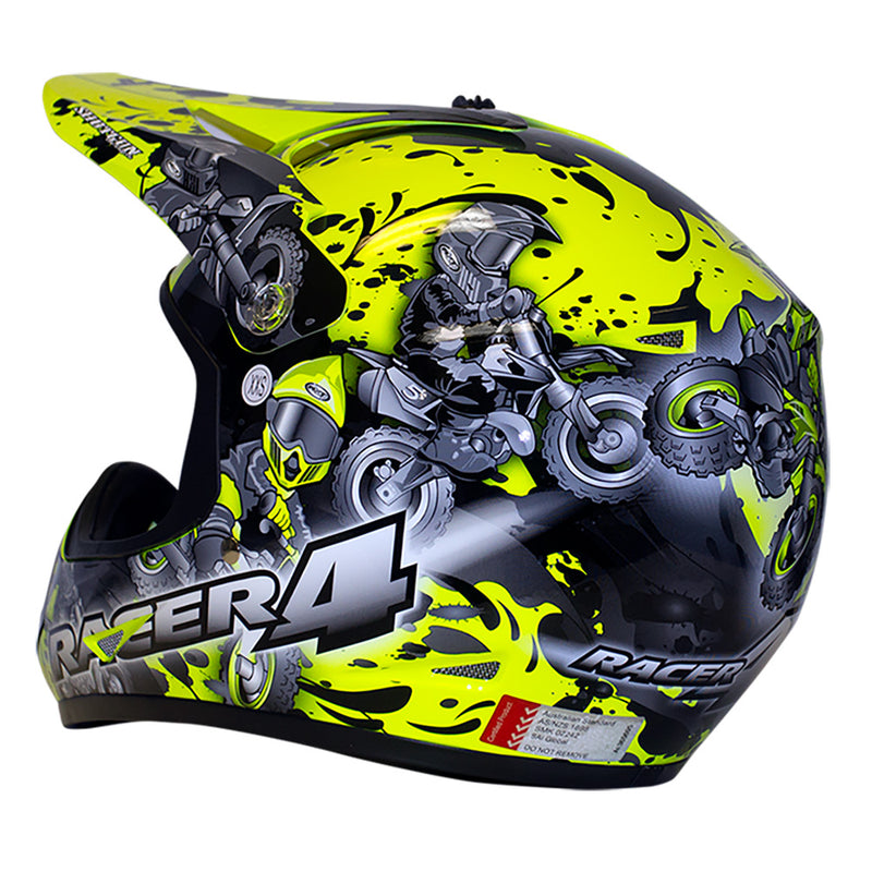 Load image into Gallery viewer, RACER 4 KIDS FLURO YELLOW (3)
