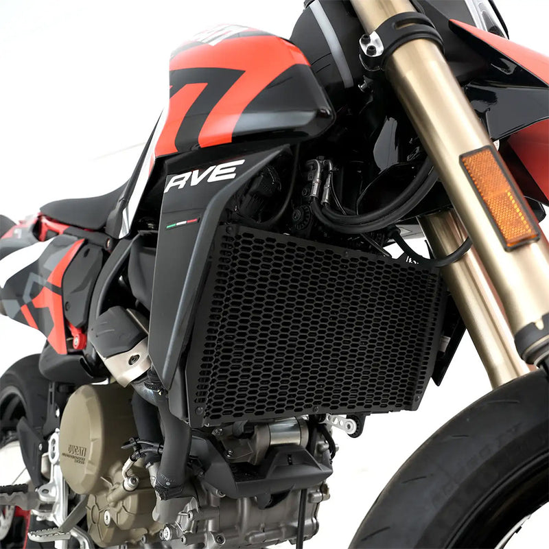 Load image into Gallery viewer, PRO Radiator Guard for Ducati Hypermotard 698 Mono/RVE 24- Black R&amp;G
