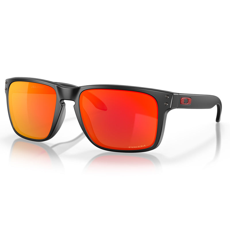Load image into Gallery viewer, 0OO941794170459 Oakley Holbrook XL Sunglasses Matte Black Frame with PRIZM Ruby Lens

