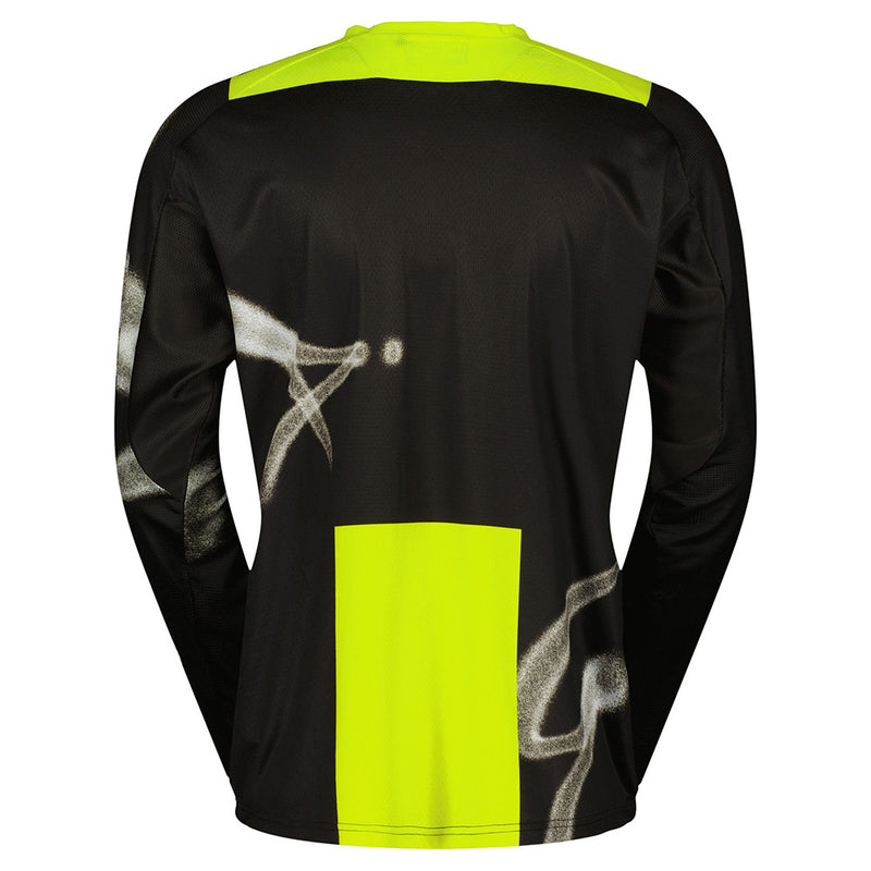 Load image into Gallery viewer, SCOTT Swap EVO MX Jersey, Caviar, Black/Yellow - back
