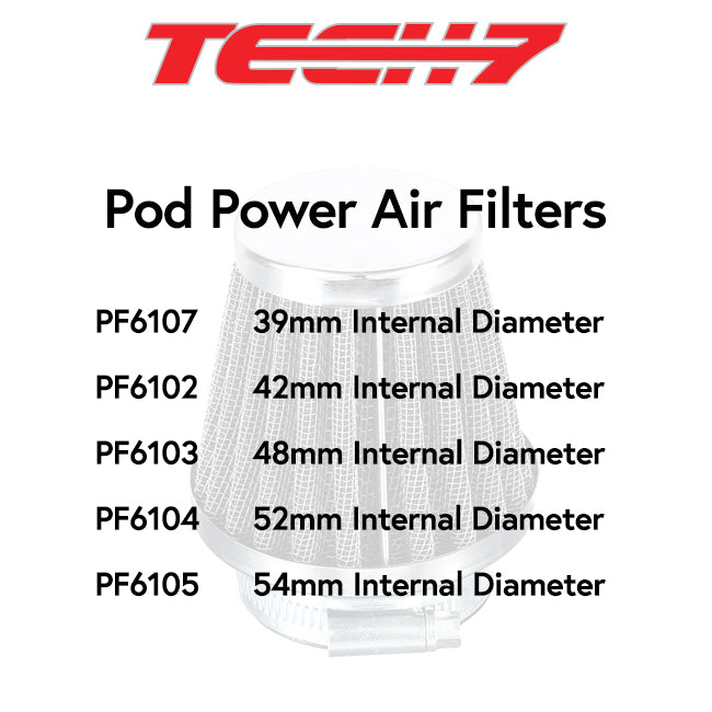 Load image into Gallery viewer, Tech 7 Pod Power Air Filters - measurements
