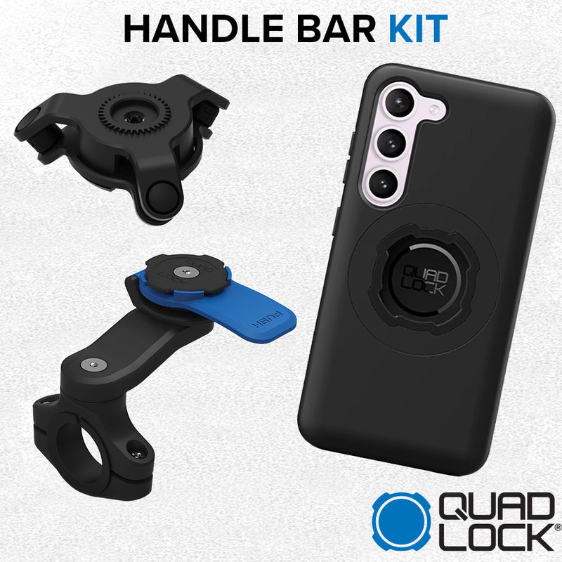Load image into Gallery viewer, Samsung Galaxy S23 Handlebar Mount Kit Quad Lock
