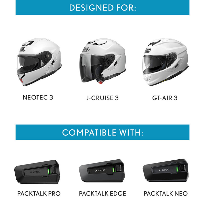 Load image into Gallery viewer, Cardo Adaptor for Shoei Gen 3 Helmets: Neotec 3, GT-Air 3, J-Cruise 3
