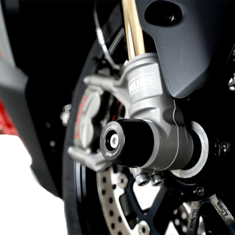 Load image into Gallery viewer, APEX Fork Protectors for Ducati Streetfighter V2 S 25- &amp; Panigale V2 S 25- Black R&amp;G
