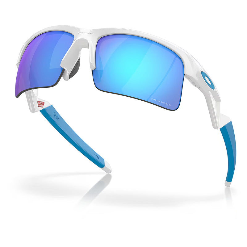 Load image into Gallery viewer, 0OJ9013-0262 Oakley Capacitor Sunglasses, Polished White Frame with PRIZM Sapphire Lens
