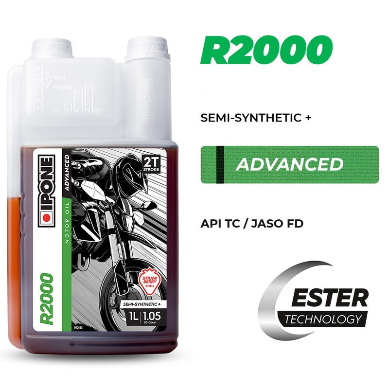 Load image into Gallery viewer, IPONE R2000 - Semi-Synthetic 2T Oil - Green Belt Advanced Oil
