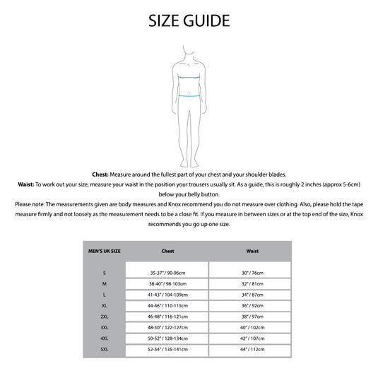 KNOX Size Chart - Mens Jackets