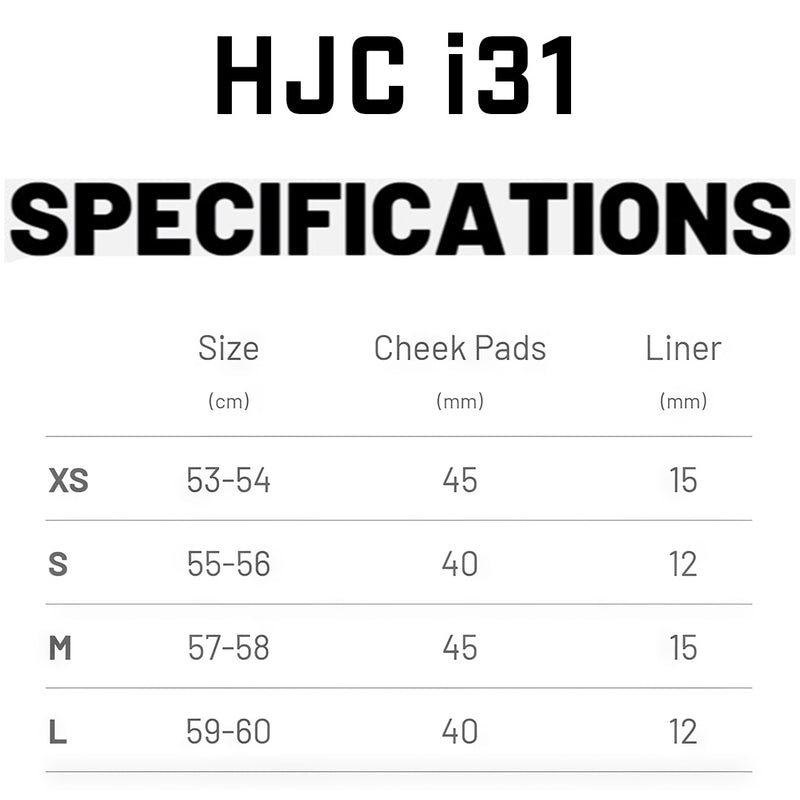 Load image into Gallery viewer, i31 Sizing
