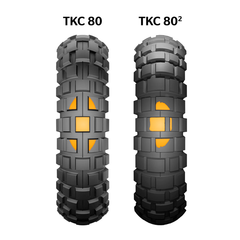 Load image into Gallery viewer, Continental TKC80 vs TKC80^2 footprint
