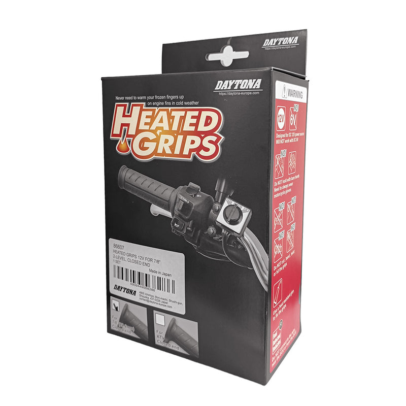 Load image into Gallery viewer, 86607 Daytona Road Heated Grips - 2 Level - Closed End
