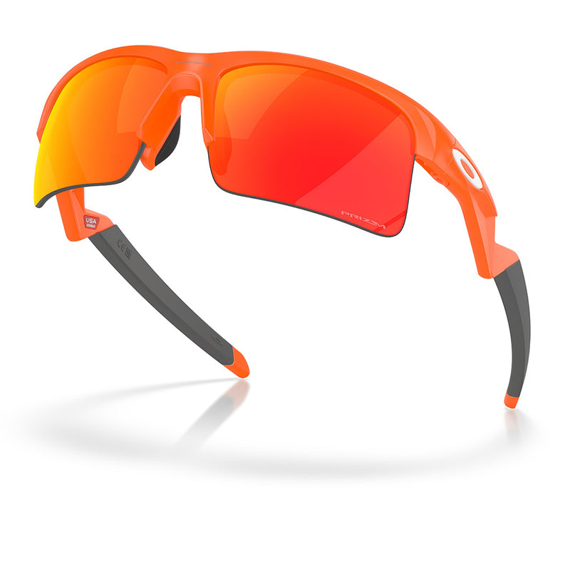 Load image into Gallery viewer, 0OJ9013-0762 Oakley Capacitor Sunglasses, Matte Neon Orange Frame with PRIZM Ruby Lens
