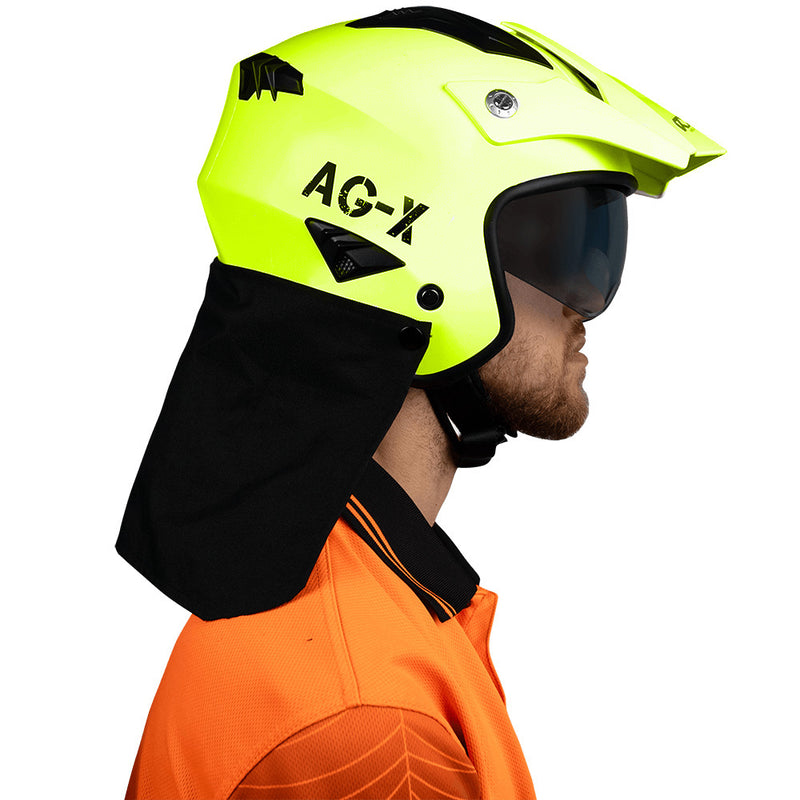 Load image into Gallery viewer, RXT AG-X Open Face Ag Helmet with neck curtain
