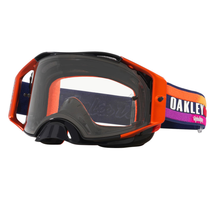 Load image into Gallery viewer, AirBrake MX Goggle TLD Navy Sunrise w/ Clear Lens Oakley
