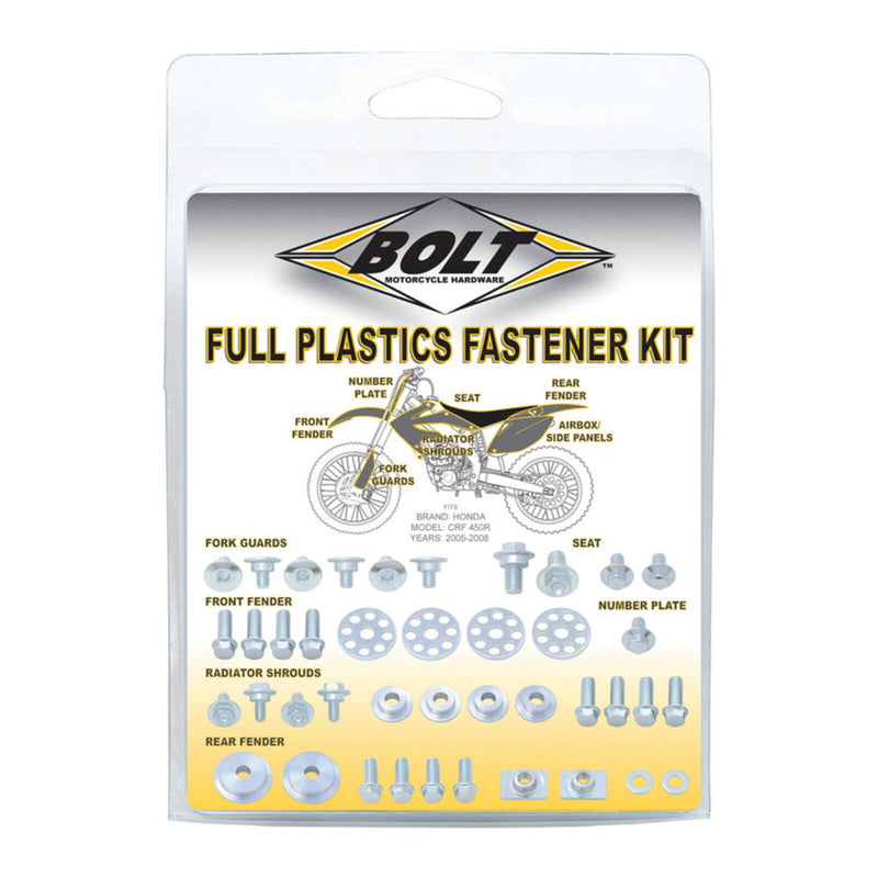 Load image into Gallery viewer, Bolt Plastics Fastener Kit Honda CR125/250 '00-'07 CRF450R '00-'04
