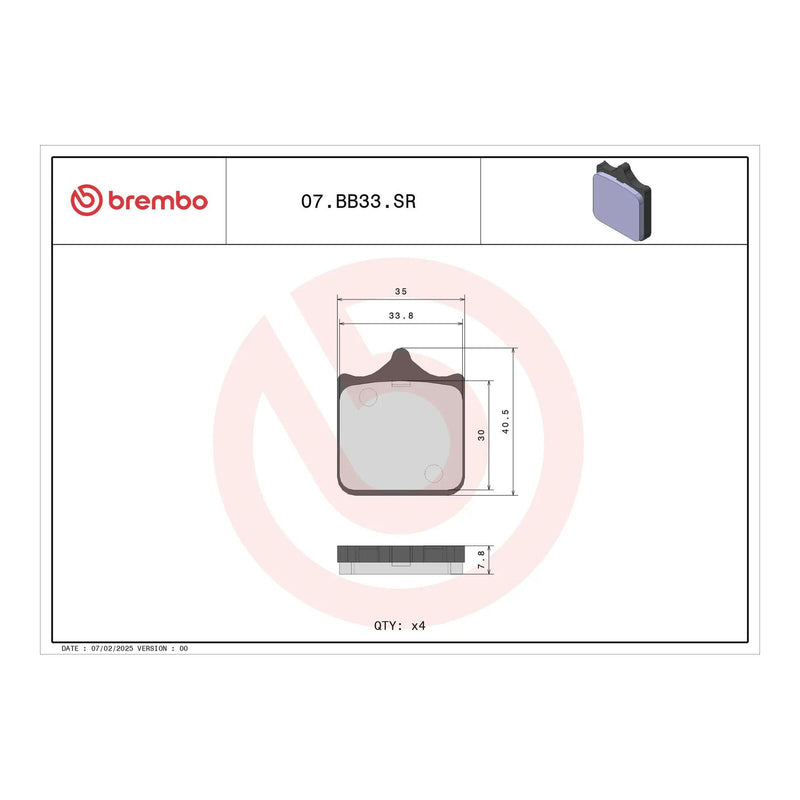 Load image into Gallery viewer, Brembo Xtra Sinter Front Brake Pads 07BB33SR
