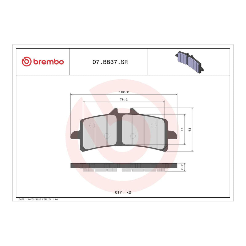 Load image into Gallery viewer, Brembo Xtra Sinter Front Brake Pads 07BB37SR
