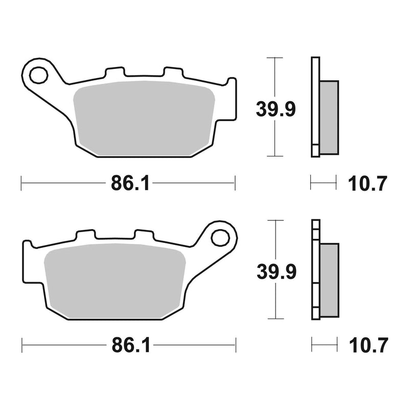 Load image into Gallery viewer, Brembo Prime Sinter Rear Brake Pads 07HO27SP
