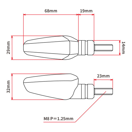 DRC 602 LED Flasher Lights (12V / Smoke / Pair)