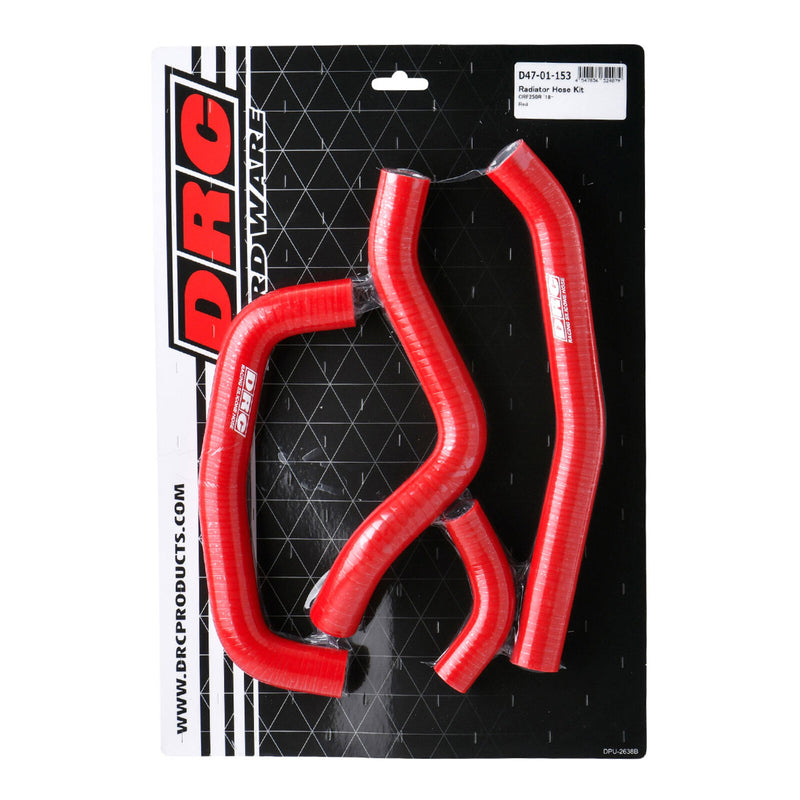 Load image into Gallery viewer, DRC Silicone Radiator Hose Kit - Honda CRF250R (2018–2021) - Red
