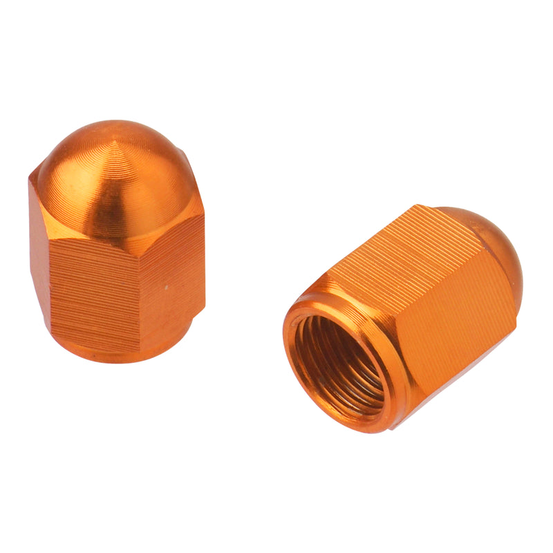Load image into Gallery viewer, DRC ALUMINUM VALVE CAPS 2PCS ORANGE
