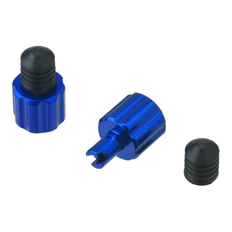Load image into Gallery viewer, DRC AIRVALVE CAP W/VALVE WRENCH 2PCS BLUE
