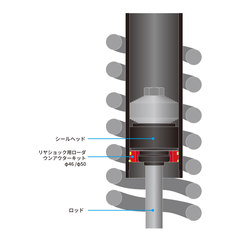 Load image into Gallery viewer, Zeta Rear Suspension Lowering Kit KYB/WP 46F 40mm - Hard Blue
