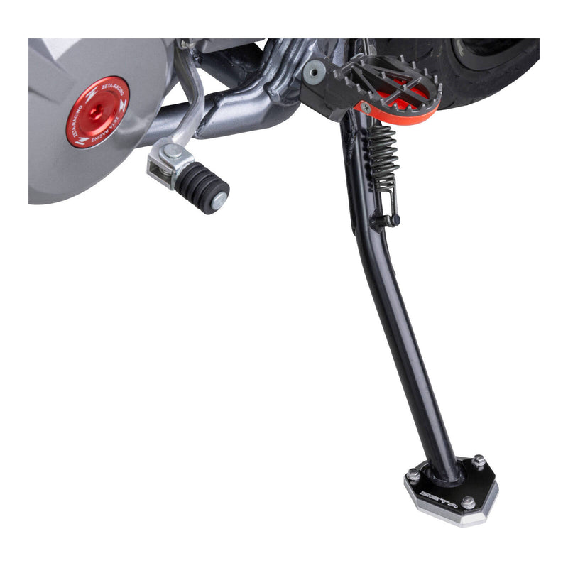 Load image into Gallery viewer, Zeta Side Stand Extender Black/Silver Suzuki DR-Z400S/SM &#39;00-
