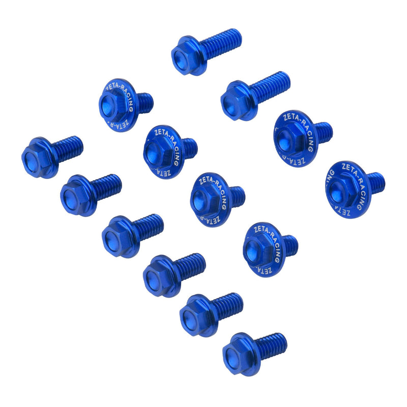 Load image into Gallery viewer, Zeta Aluminum Bolt Set Plastics Suzuki DRZ400S/SM 14 pcs - Blue
