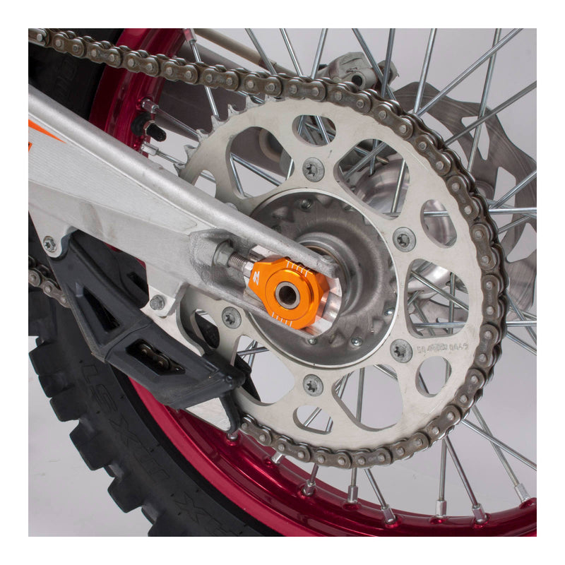 Load image into Gallery viewer, Zeta Rear Axle Block KTM SX/SXF- &#39;12, 85SX,EXC Orange
