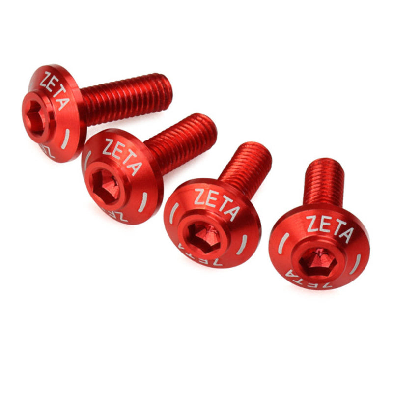 Load image into Gallery viewer, Zeta Screen Bolt Set Red (4pcs)
