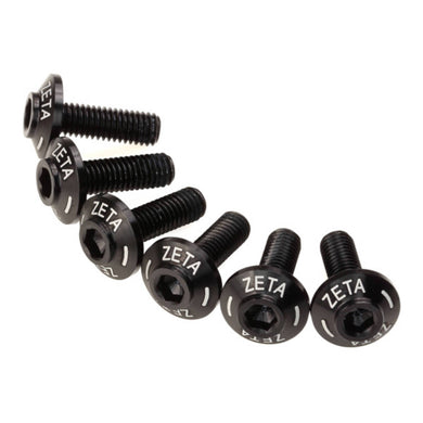 Zeta Screen Bolt Set Black (6pcs)
