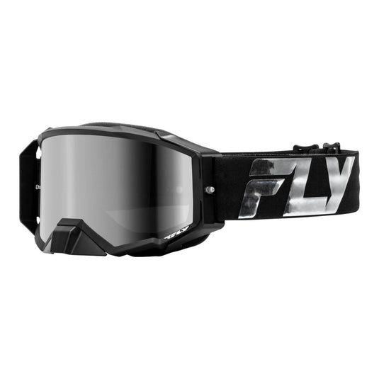 FLY Racing Zone Elite Goggle - Black / Silver with Silver Mirror / Smoke Le