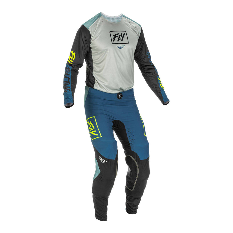 Load image into Gallery viewer, Fly Racing Lite Hydrogen Pant - Grey / Teal / Hi-Vis
