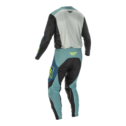Fly Racing Lite Hydrogen Pant - Grey / Teal / Hi-Vis