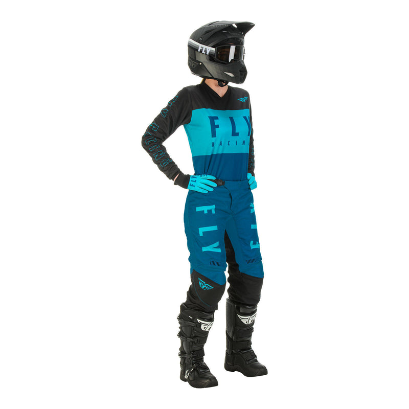 Load image into Gallery viewer, Fly Racing Ladies F-16 Pant - Aqua / Dark Teal / Black
