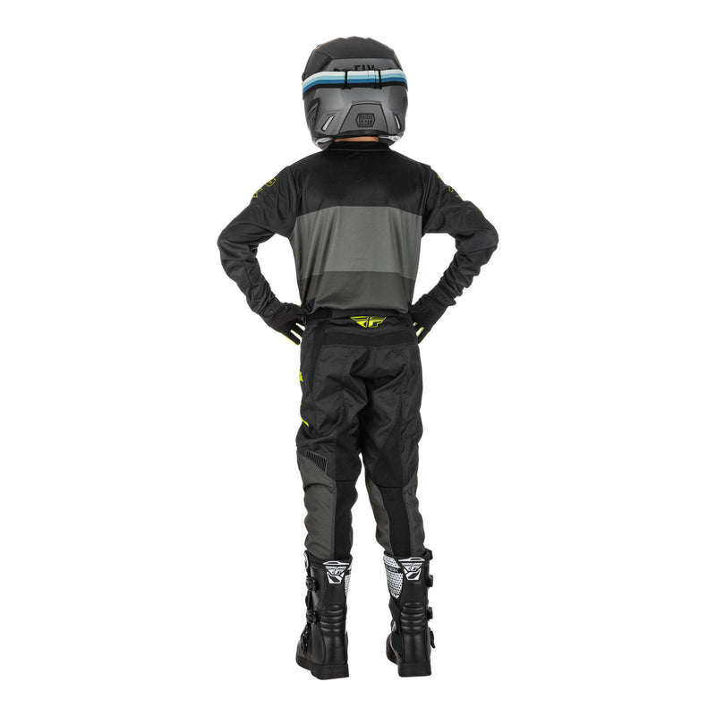 Load image into Gallery viewer, Fly Racing F-16 Youth Pant - Grey / Black / Hivis
