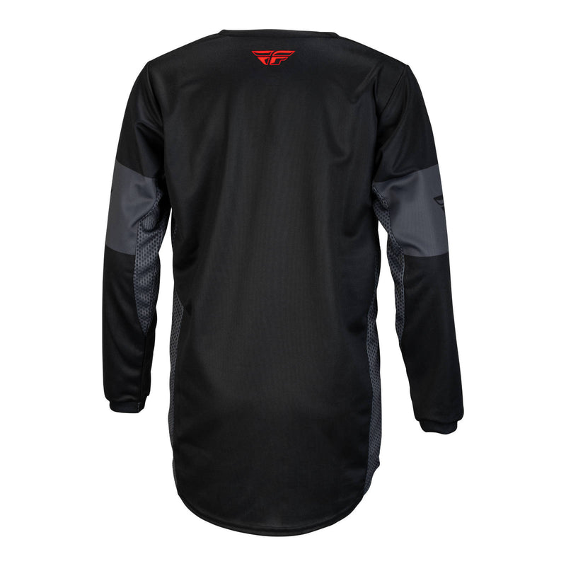 Load image into Gallery viewer, Fly Racing Kinetic Khaos Youth Jersey - Black / Red / Grey
