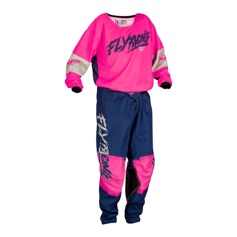 Load image into Gallery viewer, Fly Racing Kinetic Khaos Youth Pant - Pink / Navy / Tan
