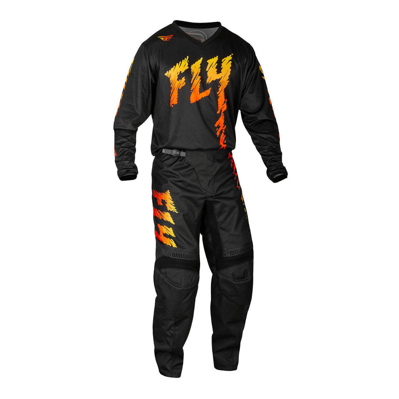 Load image into Gallery viewer, FLY Racing Youth F-16 Pants - Black / Yellow / Orange
