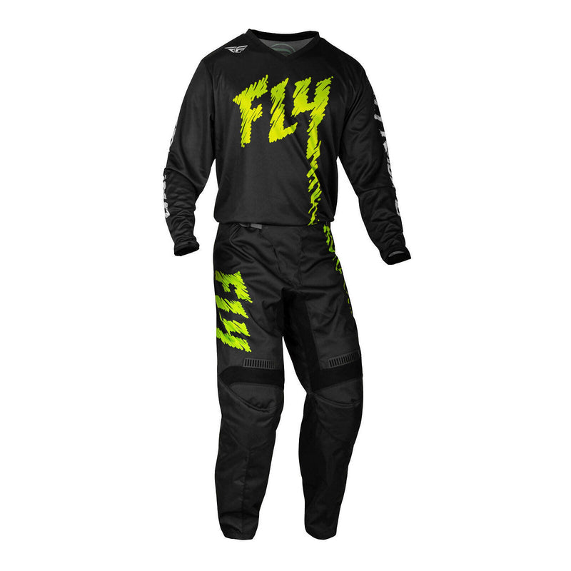 Load image into Gallery viewer, FLY Racing Youth F-16 Pants - Black / Neon Green / Light Grey
