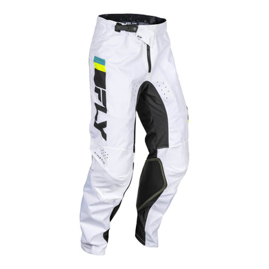 FLY Racing Kinetic Prix Pants - White / Black / Hi-Vis