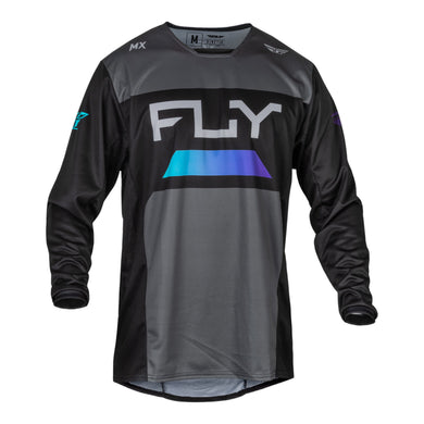 FLY Racing Kinetic Reload Jersey - Charcoal / Black / Blue Iridium
