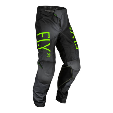 FLY Racing Youth Kinetic Pants - Charcoal / Neon Green / True Blue